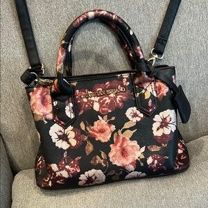 Christian Siriano Floral Black Handbag